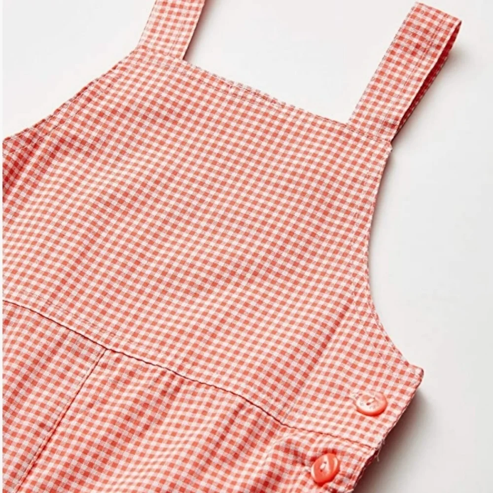 Minki Munki Gingham Overalls Infant Size 6-9 Months NEW